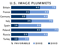 US image plummets